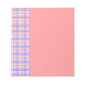 Roze + Paarse ruit Notitieblok (Voorkant)