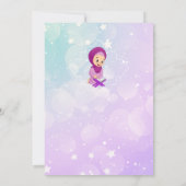 Roze & Paarse schattig moslim Kind Ameen Uitnodigi Kaart (Achterkant)