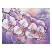 Roze paarse schattige orchidee bloemen tekening tafelkleed (Voorkant (Horizontaal))