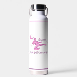 Roze Paarse Schattigee Moderne Meisje Martial Arts Waterfles