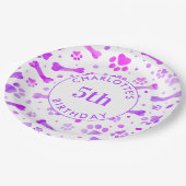 Roze Paarse schilderafdrukken Aangepast op zaterda Papieren Bordje (Gekanteld)