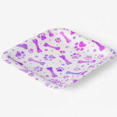 Roze Paarse schilderafdrukken Verjaardagavond Wate Papieren Bordje (Gebogen)