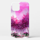 roze, paarse silhouet van bomen tegen de achtergro Case-Mate iPhone case (Achterkant)