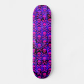 Roze & Paarse Skulls Skateboard Deck (Voorkant)