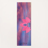 Roze Paarse Sky Buddha Lotus Aangepast Yogamat (Voorkant)