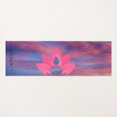 Roze Paarse Sky Buddha Lotus Aangepast Yogamat (Voorkant (horizontaal))