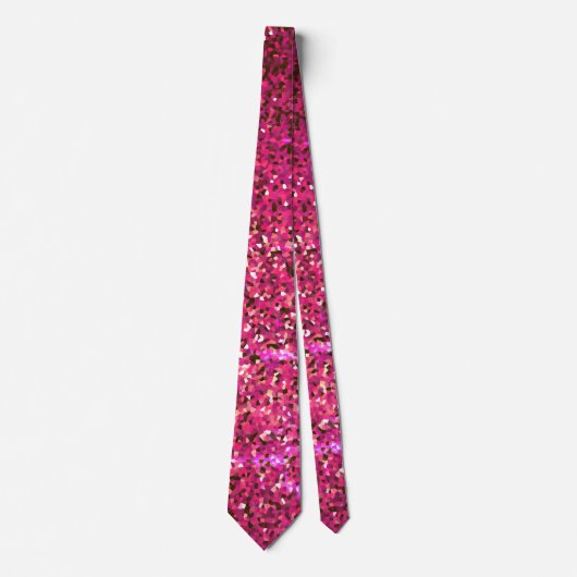 Roze Paarse Sparkle Abstracte Glitter Patterns Gif Stropdas (Voorkant)