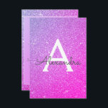 Roze Paarse Sparkle Glitter 40ste Verjaardagsfeest Kaart<br><div class="desc">Roze en Paarse Ombre Sparkle Glitter Girly Verjaardagsfeest Monogram Naam en Initiaal 40e Verjaardagsfeestuitnodiging. Deze 40e verjaardagsuitnodiging is ideaal voor de Roze en Paarse Sparkle Glitter Girly Party op zoek om te vieren in Roze en Paarse.</div>