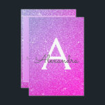 Roze Paarse Sparkle Glitter 40ste Verjaardagsfeest Kaart<br><div class="desc">Roze en Paarse Ombre Sparkle Glitter Girly Verjaardagsfeest Monogram Naam en Initiaal 40e Verjaardagsfeestuitnodiging. Deze 40e verjaardagsuitnodiging is ideaal voor de Roze en Paarse Sparkle Glitter Girly Party op zoek om te vieren in Roze en Paarse.</div>