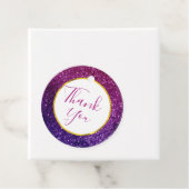Roze & Paarse Sparkle Glitter Edelstenen Dank u Bedankjes Labels (In situ)