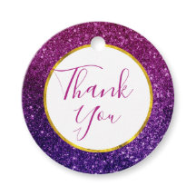 Roze & Paarse Sparkle Glitter Edelstenen Dank u