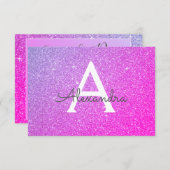 Roze Paarse Sparkle Glitter Sweet 16 Bewaar de dat Save The Date (Voorkant / Achterkant)