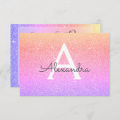 Roze Paarse Sparkle Glitter Sweet 16 Bewaar de dat Save The Date (Voorkant / Achterkant)