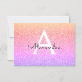 Roze Paarse Sparkle Glitter Sweet 16 Bewaar de dat Save The Date