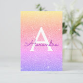 Roze Paarse Sparkle Glitter Sweet Zestien Verjaard Kaart (Staand voorkant)