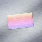 Roze Paarse Sparkle Modern en Elegant Magnetisch Visitekaartje (Voorbeeld)