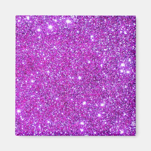 Roze Paarse Sparkly Glam Glitter Designer Magneet (Voorkant)