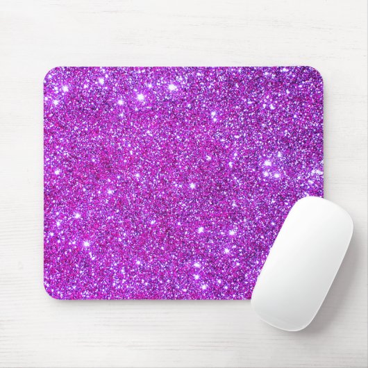 Roze Paarse Sparkly Glam Glitter Designer Muismat (Met muis)