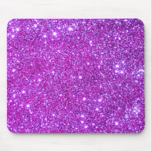 Roze Paarse Sparkly Glam Glitter Designer Muismat