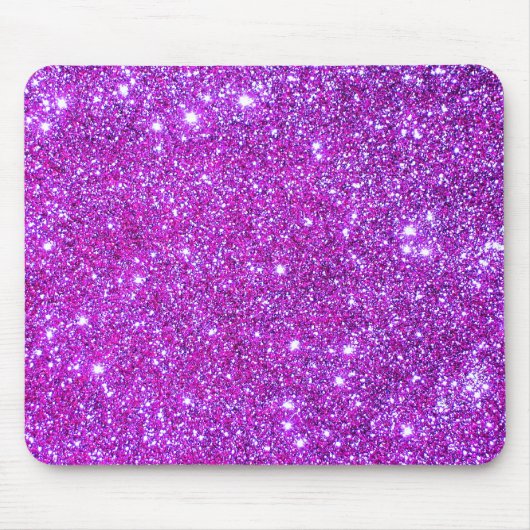 Roze Paarse Sparkly Glam Glitter Designer Muismat (Voorkant)