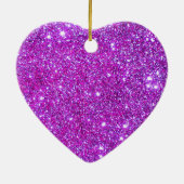 Roze Paarse Sparkly Glam Glittery Holiday Ornament (Achterkant)