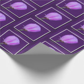 Roze, Paarse Spring Blossom Floral Squared Pattern Cadeaupapier (Hoek)