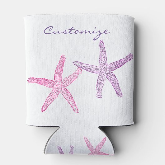 Roze Paarse Starfish Thunder_Cove Blikjeskoeler (Achterkant)