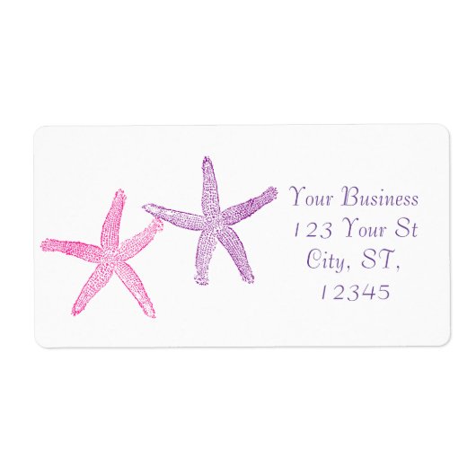 Roze Paarse Starfish Thunder_Cove Etiket (Voorkant)