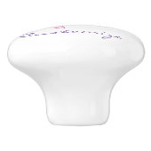 Roze Paarse Starfish Thunder_Cove Keramische Knop (Zijkant)