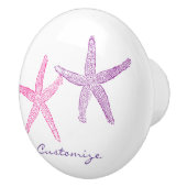 Roze Paarse Starfish Thunder_Cove Keramische Knop (Rechts)
