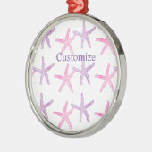 Roze Paarse Starfish Thunder_Cove Metalen Ornament (Links)