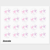 Roze Paarse Starfish Thunder_Cove Ronde Sticker (Vel)