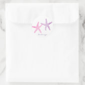 Roze Paarse Starfish Thunder_Cove Ronde Sticker (Tas)