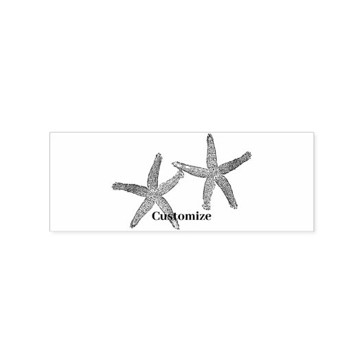 Roze Paarse Starfish Thunder_Cove Rubberstempel (Afrduk)