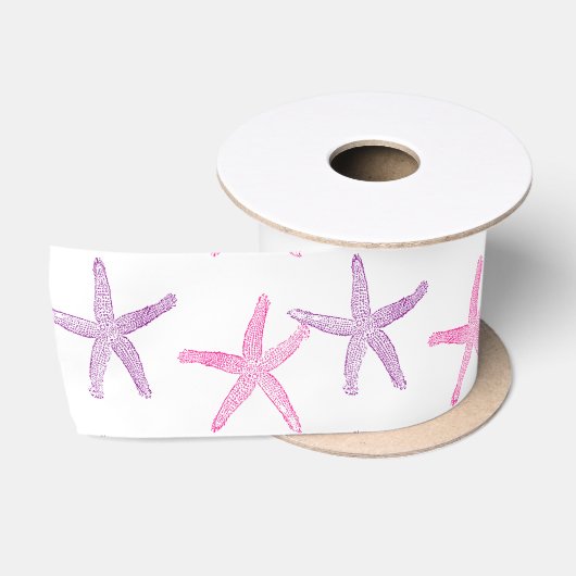 Roze Paarse Starfish Thunder_Cove Satijnen Lint (Spoel)