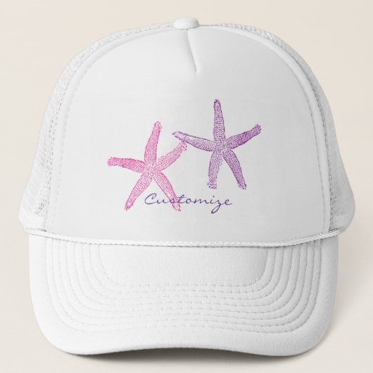 Roze Paarse Starfish Thunder_Cove Trucker Pet (Voorkant)