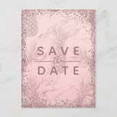 Roze Paarse Starry Sky Cosmic Galaxy Save the Date Aankondigingskaart (Voorkant)