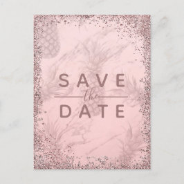 Roze Paarse Starry Sky Cosmic Galaxy Save the Date Aankondigingskaart