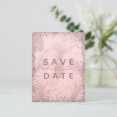 Roze Paarse Starry Sky Cosmic Galaxy Save the Date Aankondigingskaart (Staand voorkant)