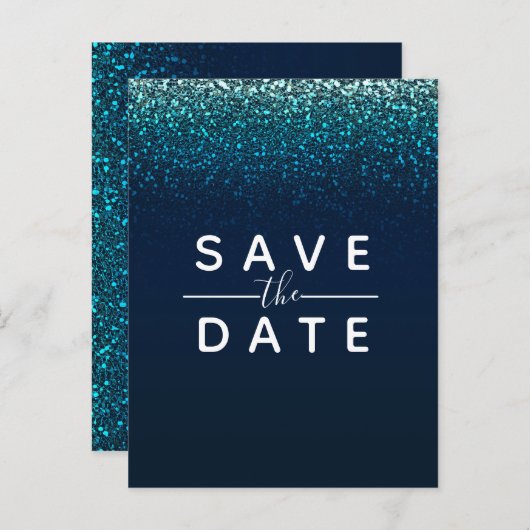 Roze Paarse Starry Sky Cosmic Galaxy Save the Date Aankondigingskaart (Voorkant / Achterkant)