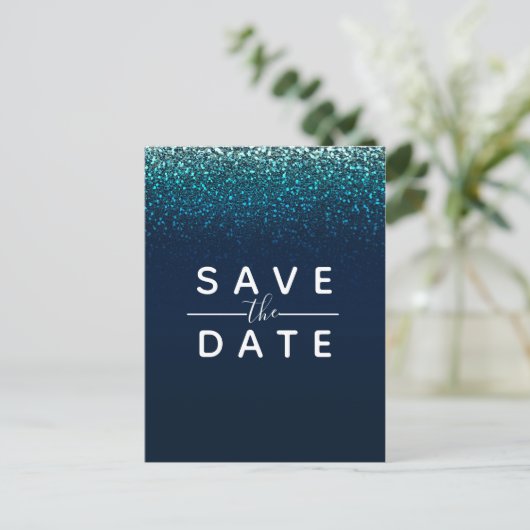 Roze Paarse Starry Sky Cosmic Galaxy Save the Date Aankondigingskaart (Staand voorkant)