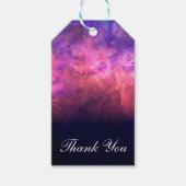 Roze Paarse Starry Sky Cosmic Galaxy Sky Fire Glow Cadeaulabel (Voorkant)