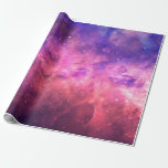 Roze Paarse Starry Sky Cosmic Galaxy Sky Fire Glow Cadeaupapier<br><div class="desc">Verpakkingspapier</div>