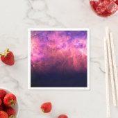 Roze Paarse Starry Sky Cosmic Galaxy Sky Fire Glow Servet (Insitu)