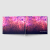 Roze Paarse Starry Sky Cosmic Galaxy Sky Weddensch Gastenboek (Volledig)