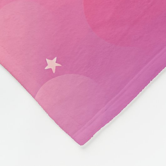 Roze Paarse Sterren Aangepaste Foto en Naam Quote  Fleece Deken (Hoek)