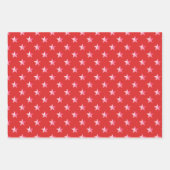 Roze Paarse sterren op vakantie rood Inpakpapier Vel (Voorkant)