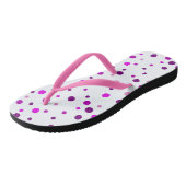 Roze Paarse Stippen FlipFlops Teenslippers (Schuin)