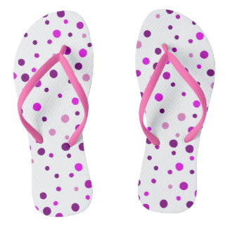 Roze Paarse Stippen FlipFlops Teenslippers