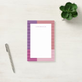 Roze paarse strepen, kleurrijk lijst op maat post-it® notes (Kantoor)
